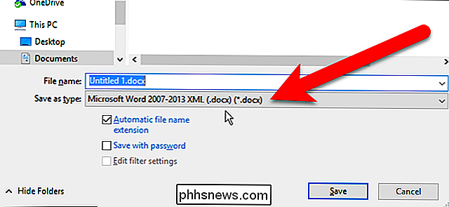 Cómo cambiar el formato de archivo predeterminado en LibreOffice