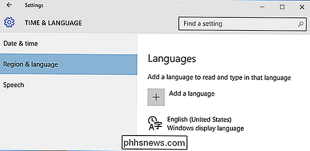 Comment changer la langue d'affichage dans Windows 10