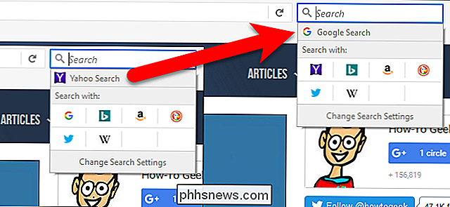 Comment changer le moteur de recherche par défaut de Firefox Retour à Google