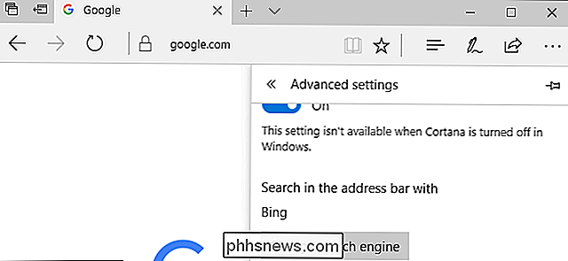 Come cambiare Microsoft Edge per cercare Google invece di Bing