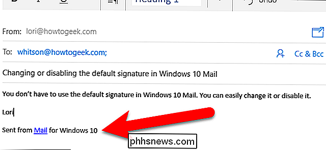 Como alterar a assinatura “Enviada do Mail para Windows 10”