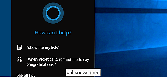 Sådan slettes Cortana's Search History i Windows 10