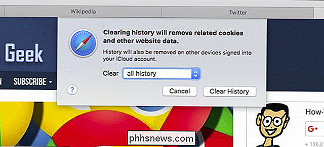 Como limpar o histórico de navegação e os cookies do Safari no OS X