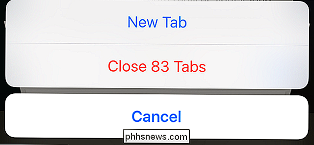 Sådan lukkes alle faner i gang i Safari i iOS 10