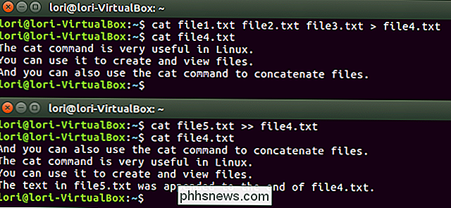 So kombinieren Sie Textdateien mit dem Befehl 