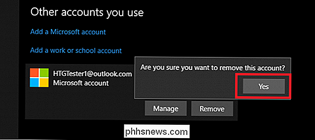 Come eliminare completamente l'account Microsoft