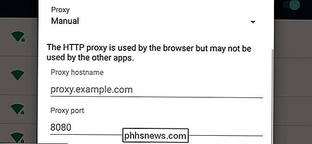 Een proxyserver configureren op Android