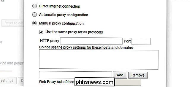 Konfigurieren eines Proxy-Servers auf einem Chromebook