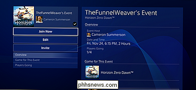 Een game-evenement maken op de PlayStation 4 of Pro
