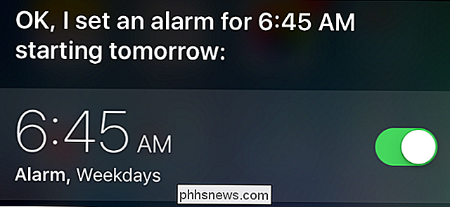 Alarms maken, beheren en verwijderen met behulp van Siri