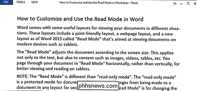 Jak přizpůsobit a používat režim čtení v aplikaci Word