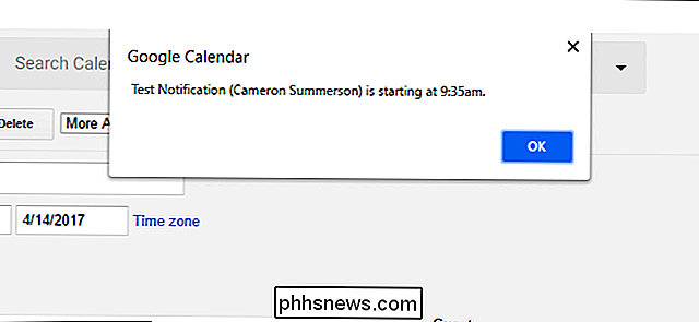 Jak přizpůsobit oznámení o kalendáři Google na webu