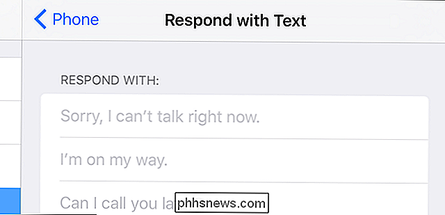 Como personalizar as mensagens “Responder com texto” a chamadas no iPhone