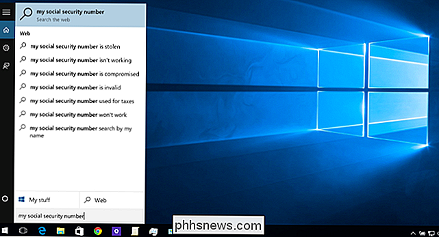 Bing uitschakelen in Windows 10 Startmenu