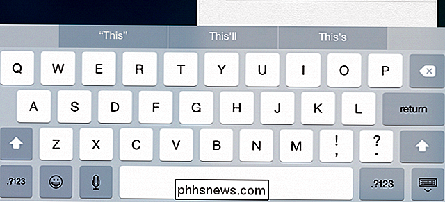 De suggestieshoppen van het toetsenbord op iPhone of iPad uitschakelen