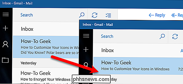 Sådan deaktiveres meddelelsesoversigter i Windows 10 Mail