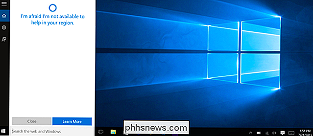 Cómo habilitar Cortana en cualquier lugar del mundo en Windows 10