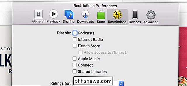 Activation des restrictions parentales iTunes sur un PC, un Mac ou un iPhone