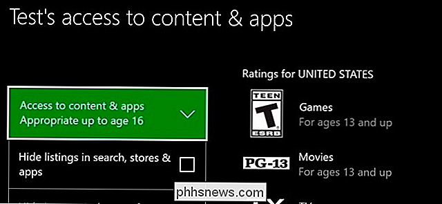 Activation du contrôle parental sur votre Xbox One
