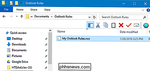 Como exportar e importar regras no Outlook