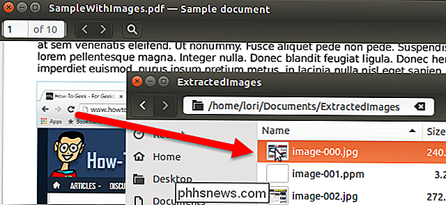 Slik pakker du ut og lagrer bilder fra en PDF-fil i Linux