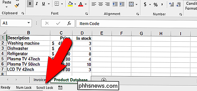 So korrigieren Sie die Pfeiltaste Blättern in Excel