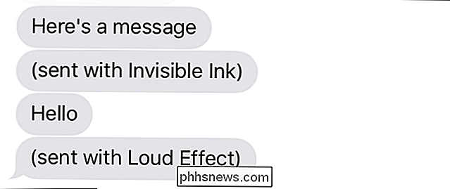Comment iMessage n'affiche pas les effets de message dans iOS 10