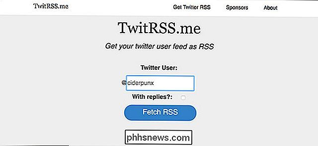 Sådan følger du en Twitter-feed i din RSS-læser