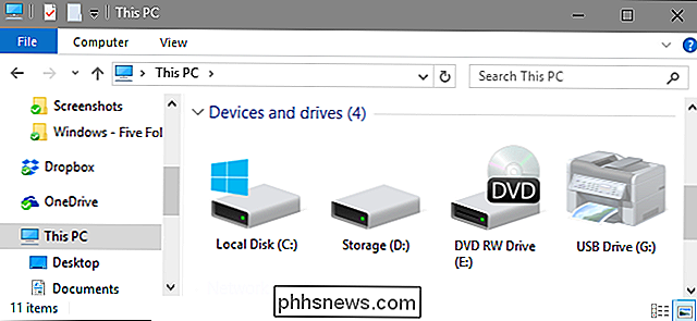 Sådan styrer du Windows til at vise alle dine drev i File Explorer