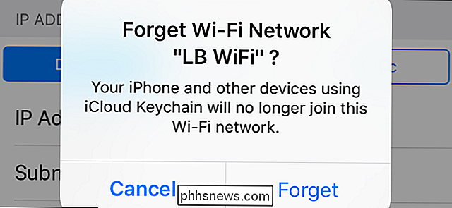 Slik glemmer du et Wi-Fi-nettverk på iPhone eller iPad