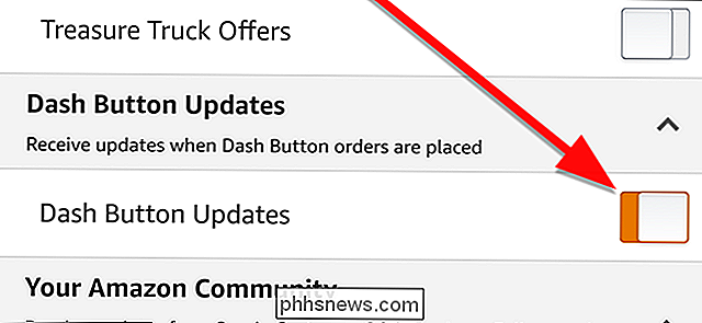 Kaip gauti pranešimą, kai jūsų Dash mygtukas užsako kažką