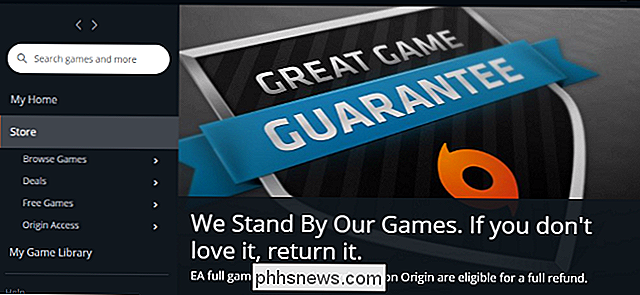 Sådan får du tilbagebetalinger til EA Origin Games