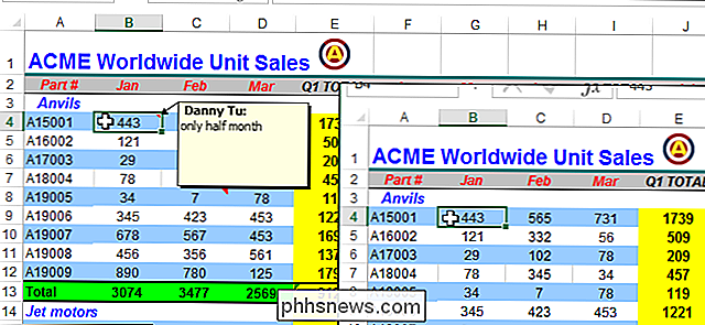 Opmerkingen, formules, overlooptekst en rasterlijnen verbergen in Excel