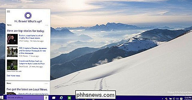 Jak skrýt vyhledávací pole aplikace Cortana na hlavním panelu systému Windows 10