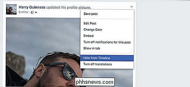 Een Facebook-bericht verbergen (zonder deze te verwijderen)