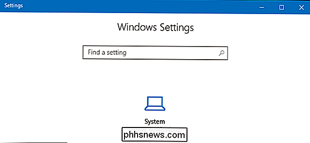 Pagina's verbergen in Windows 10's app Instellingen