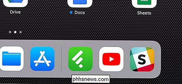 Sådan skjuler du nylige apps fra iPad Dock