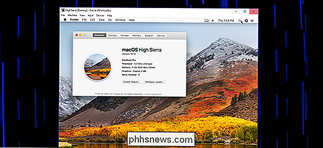 Sådan installeres macOS High Sierra i VirtualBox på Windows 10
