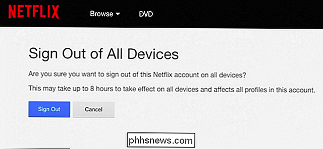Afmelden bij uw Netflix-account op elk apparaat dat het gebruikt