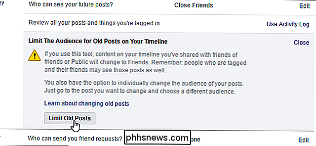 So machen Sie alle Ihre früheren Facebook-Beiträge privater