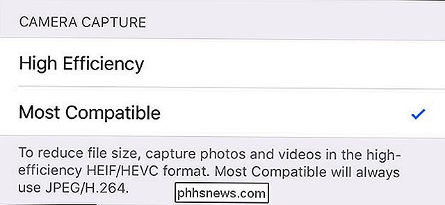 Comment faire de votre iPhone Utilisez les fichiers JPG et MP4 Au lieu de HEIF, HEIC et HEVC