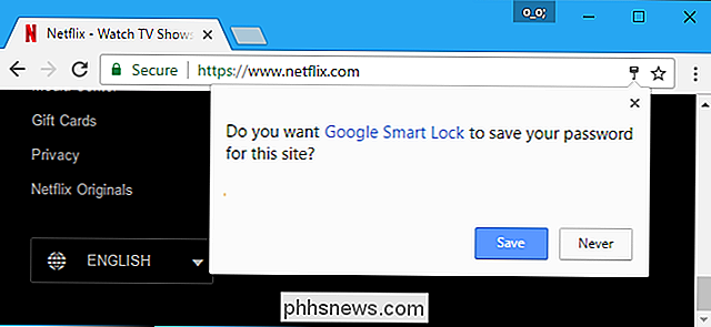 Como fazer seu navegador da Web parar de perguntar se você deseja salvar senhas