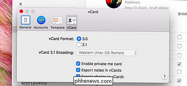 Como compartilhar somente determinados detalhes de contato com um cartão do Private Me no macOS