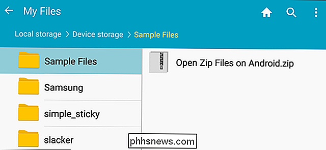 Slik åpner og oppretter du zip-filer på en Android-enhet