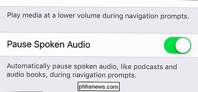 Cómo pausar libros y podcasts en lugar de silenciarlos en Apple Maps Navegación