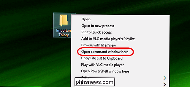 Como colocar “Abrir janela de comando aqui” Voltar ao menu do botão direito do Windows