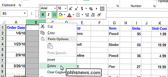 Sådan fjerner du hurtigt og enkelt slette rækker og kolonner i Excel