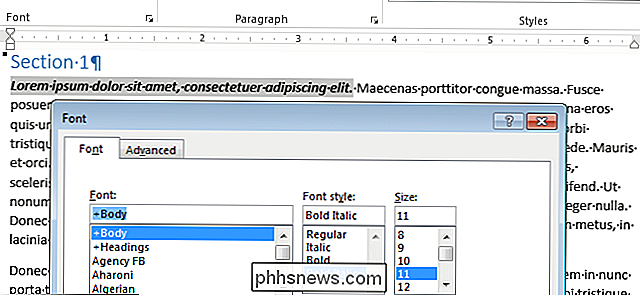 Rychlé formátování textu pomocí kontextového menu v aplikaci Word