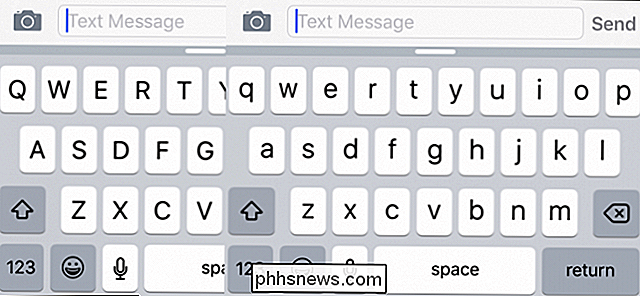 So aktivieren Sie die alte Tastatur für Großbuchstaben in iOS 9