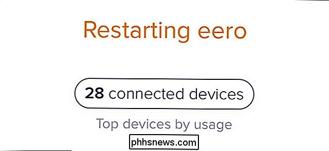 Rebootování routerů Eero z vašeho telefonu